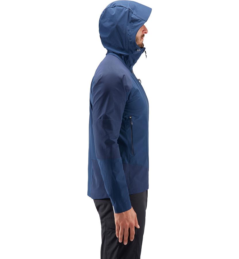 Haglöfs Mens Skarn Hybrid Softshell Jacket Dark Blue New Zealand 54902ACON
